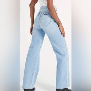 ROLLA'S  Blue Jeans high rise wide leg.